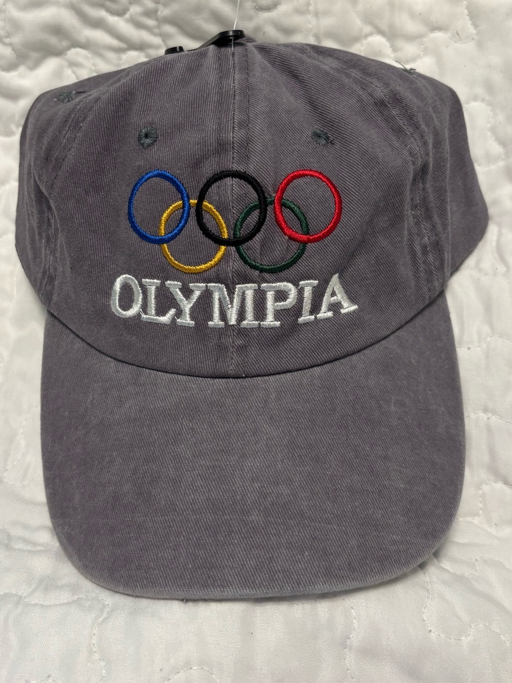 OLYMPIA Gray Baseball Cap with Olympic Rings